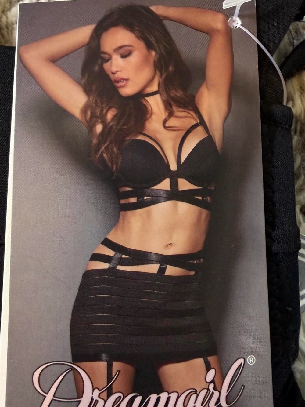 Deadstock 2000s Dreamgirl Black Bandage Top and Skirt Set - Picture 7 of 7